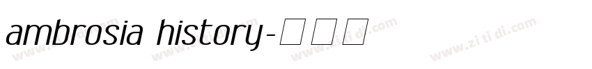ambrosia history字体转换